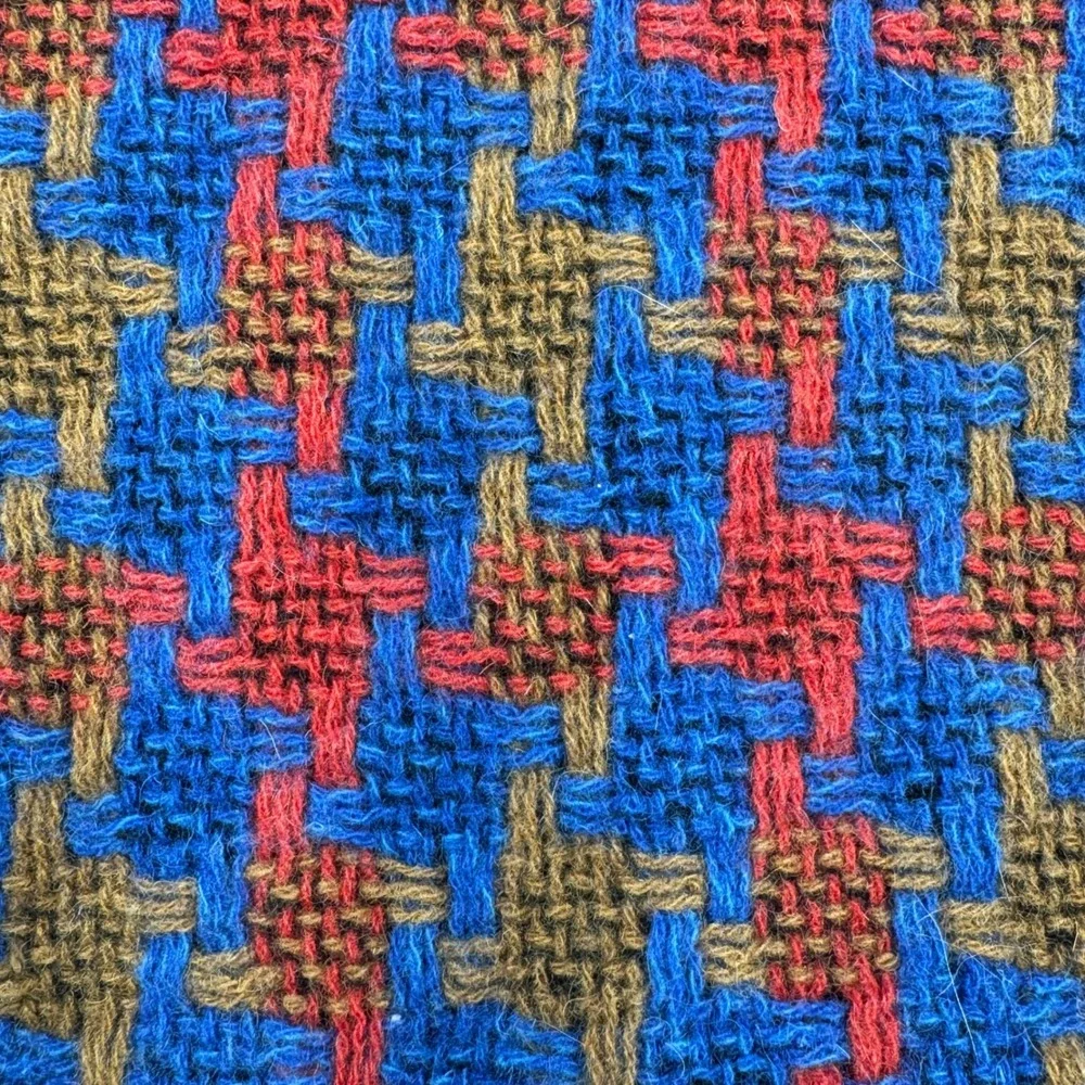Boden Houndstooth Wool Blend A-Line Skirt Size US 6 UK‎ 10 Red Blue Gold